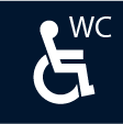 For wheelchair users Toilet room available